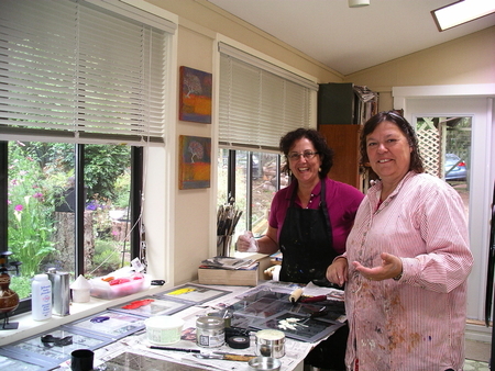 Inside the printmaking studio